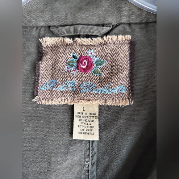 BB Dakota "Twilight Bella Swan" Y2K Grunge Distressed Military Field Jacket L - Picture 3 of 14